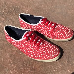 Red White polka dot Keds